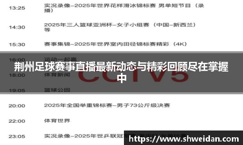 荆州足球赛事直播最新动态与精彩回顾尽在掌握中